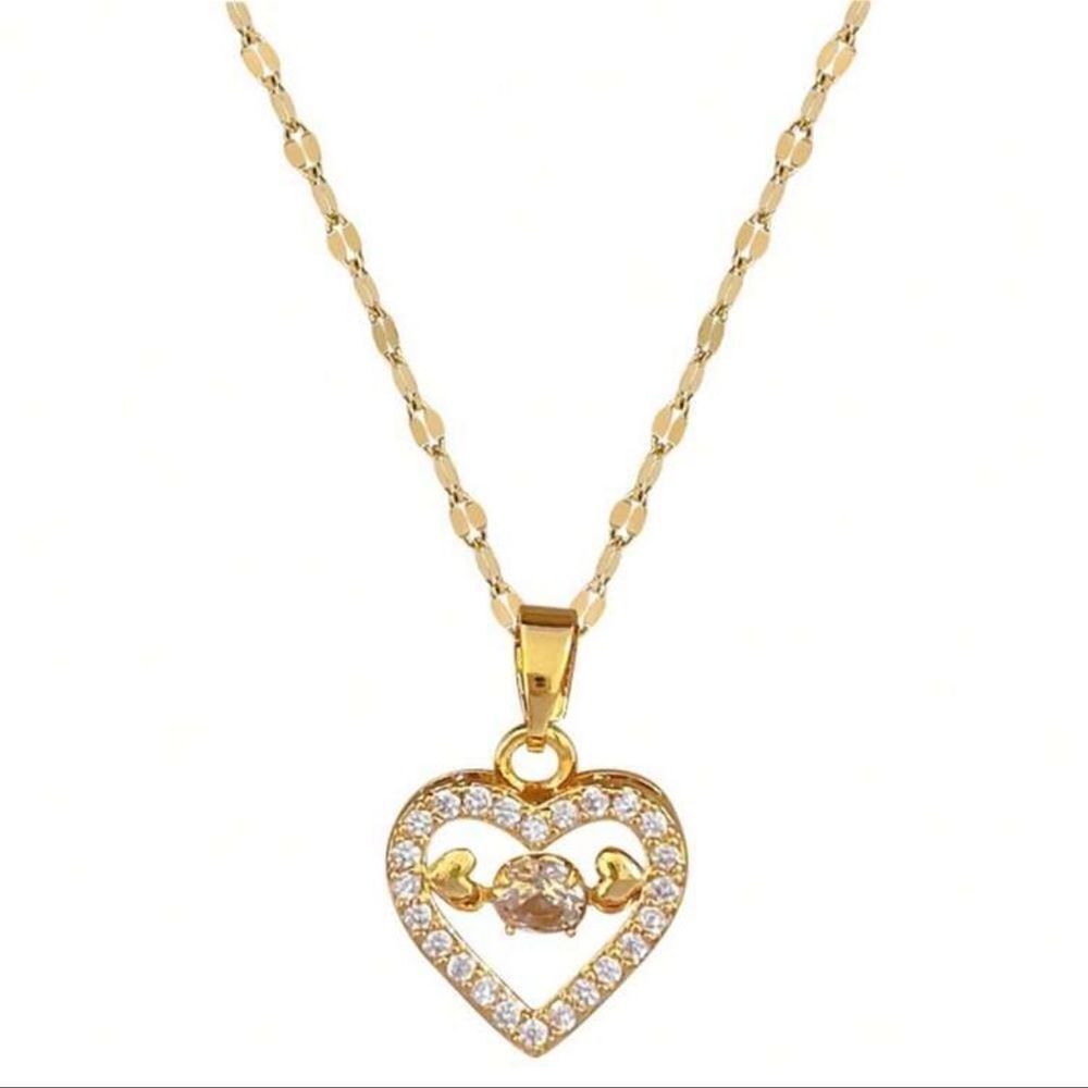 Crystal heart necklace M995